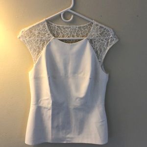 Bailey 44 designer leather and lace top